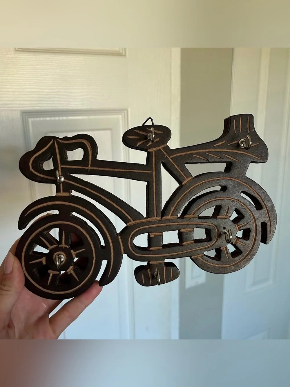 Wooden Bicycle Wall Hook